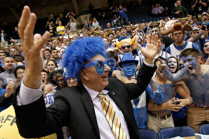 Dick Vitale at a Duke basketball game